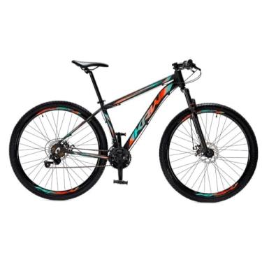 Imagem de Bicicleta Aro 29 Krw Alumínio Câmbios Shimano 24 Velocidades Freio a Disco Suspensão Mountain Bike S4
