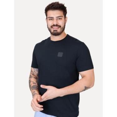 Imagem de Camiseta Calvin Klein Jeans Egyptian Cotton CK Azul Marinho-Masculino
