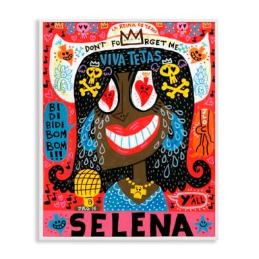Imagem de Stupell Industries Arte giclée emoldurada cinza Selena Don't Forget Me, design de Jorge R. Gutierrez, 14 x 11