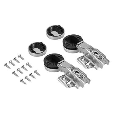 Imagem de Estink Dobradiças de Porta de Armário, 2Pcs Dobradiças Pesadas de Fechamento Suave Com Parafusos Incluídos para Cozinha Guarda-Roupe Armário de Livros