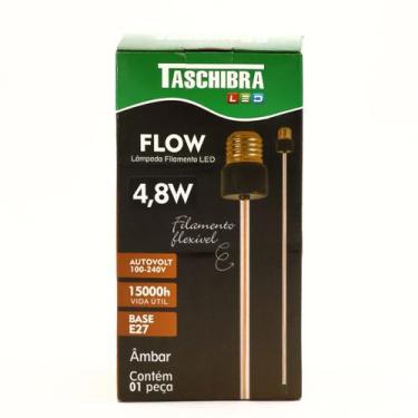 Imagem de Kit 5 Lâmpada LED Filamento FLOW 4,8W Ambar E27 - Taschibra
