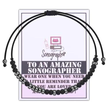 Imagem de LQRI Pulseira de código Morse ultrassonografia ultrassom presente técnico ultrassom lembrancinhas de festa presentes de técnico de ultrassom, Small, Pulseira liga metálica, Cobre