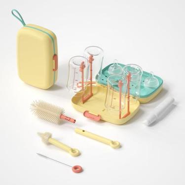 Imagem de Escova de limpeza Suvast 7 em 1 Baby Bottle Travel Kit amarela
