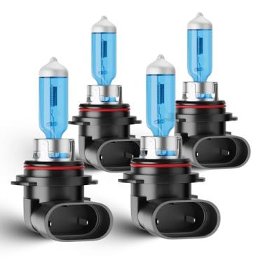 Imagem de TXBILMOO Lâmpadas de farol de halogênio para Honda Civic 2004 2005 2006 2007 2008-2015, 9005 9006 farol alto e baixo, 6000K branco, 300% brilho, 12V-100W, Plug N Play, pacote com 4