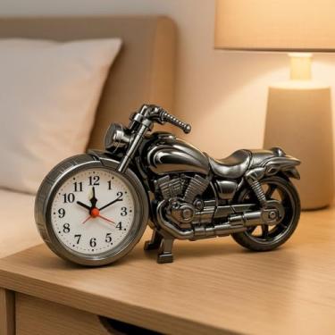 Imagem de Relógio Despertador em Formato de Moto Estilo Retrô Decorativo