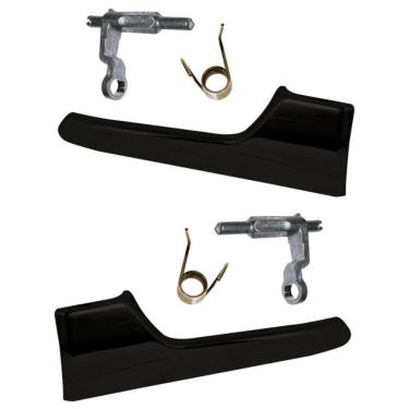 Imagem de Par Maçaneta Interna Gatilho Preto Portas Dianteiras Vectra