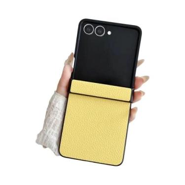 Imagem de Capa Protetora De Luxo Em Couro Duro Para Samsung Galaxy Z Flip 7 6 5 