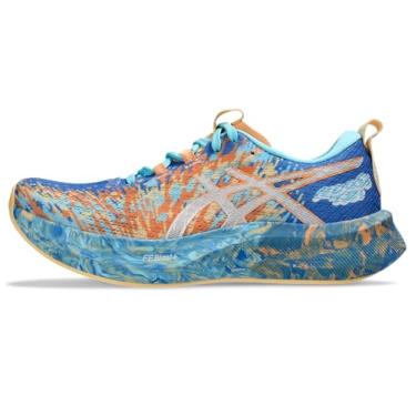 Imagem de ASICS Tênis de corrida feminino Noosa TRI 16, Azul natural/laranja desbotado, 35