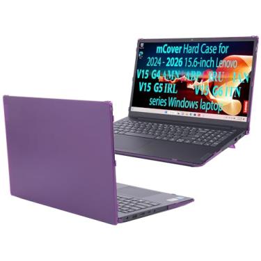 Imagem de mCover A capa é compatível apenas com notebook Windows Lenovo V15 G4/G5/G6 Series 2024-2026 de 15,6 polegadas (com dobradiça de 180°, não serve para nenhum outro modelo Lenovo) - roxo