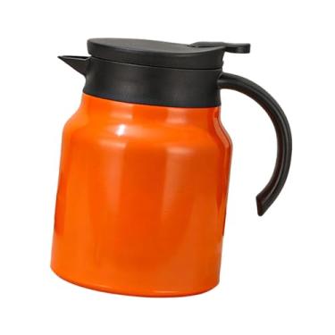 Imagem de Llazsybz Jarra Térmica para água Quente com Infusor E Isolamento a Vácuo, Design Moderno E Hermético, 1 Litro, Ideal para Churrascos E Sala de Estar, laranja