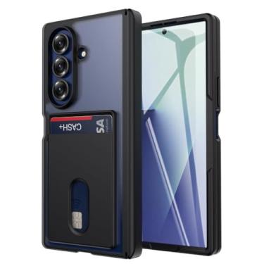 Imagem de LTLMYDAM Capa protetora de tela para Samsung Galaxy Z Fold 7, capa fina com dobradiça completa para cartão com absorção de choque, preta, dobrável 7