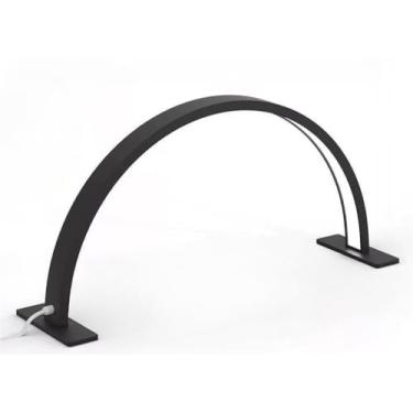 Imagem de Luminária Arco Meia Lua Articulada Estética e Manicure(Preto 75CM)