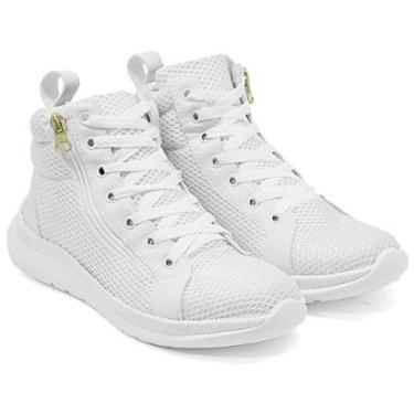 Imagem de Tênis Feminino Cano Alto Fitness Botinha Sapato Confortável-Feminino