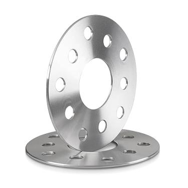 Imagem de Espaçadores de roda de 10 mm 5 x 100 e 5 x 112 Hubcentric W/o Lip (2 peças) Compatível com Golf 1999-2021, GTI 1999-2022, Jetta 1992-2022 (5 lug), Passat 1998-2022, A4 1997-20000 8 com 57 Apenas furo
