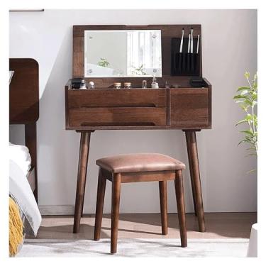 Imagem de Espreguiçadeira, penteadeira linda penteadeira moderna com espelho flip, penteadeira, móveis de madeira maciça, quarto, penteadeira, casa