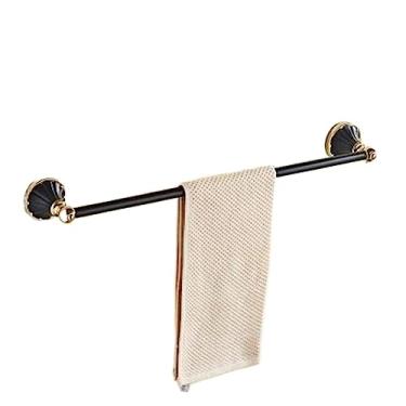 Imagem de Toalheiro para banheiro e cozinha, toalheiro preto e dourado, cabideiro, prateleiras, acessórios de banheiro, toalheiro