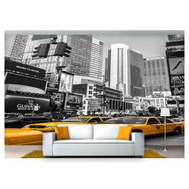 Imagem de Papel De Parede Cidade Prédios Ny Taxi 3D 6M² Ncd175 - Você Decora