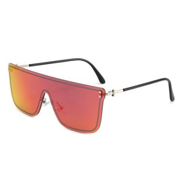 Imagem de Óculos de sol sem armação e sem bordas, escolha extremamente moderna, elegante e prática (vermelho)