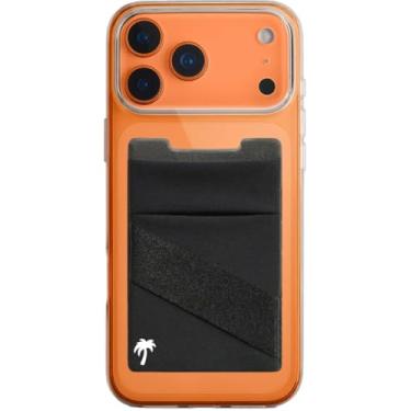 Imagem de Carteira adesiva LIFESTYLE DESIGNS The StickyWallet – Suporte de cartão para celular com elastano premium para qualquer capa – Design exclusivo de bolso duplo + alça de dedo (1 unidade)