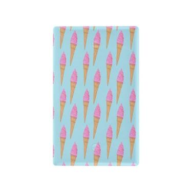 Imagem de Blueangle Placa de parede decoradora de capa em branco, tamanho padrão, 1 gangue, cones de sorvete, capa de interruptor para quarto de escritório em casa, 4,53 x 2,76 polegadas (703)