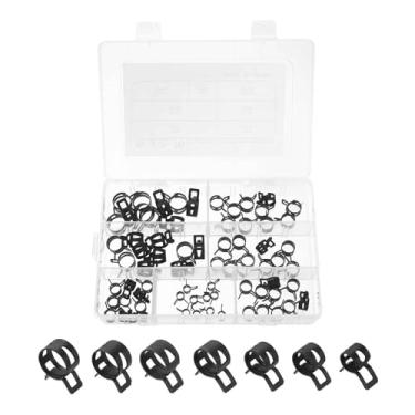 Imagem de HARFINGTON 70 braçadeiras de mangueira tipo faixa de mola 6/9/10/11/12/14/16 mm clipe de mola de mangueira de mangueira de vácuo de silicone braçadeira de tubo de baixa pressão prendedor de clipe de