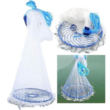 Imagem de Tarrafa Rede Pesca Chinesa Disco Pescaria 6 Metros Peixe Tainha Lambar