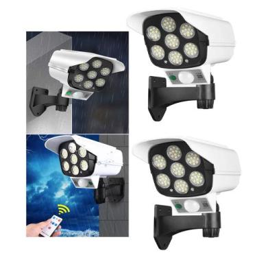 Imagem de Luminaria Solar Camera Falsa Sensor Movimento Controle Detecta Presenç