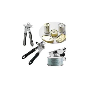 Imagem de Abridor de Latas e Garrafas em Aço Inox, 18,5cm x 5,4cm, com Apoio em Polipropileno, 150g