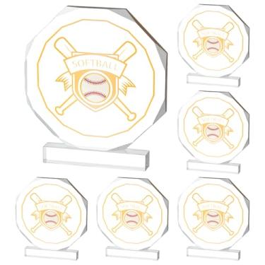 Imagem de OLYCRAFT 6 peças de medalhas de prêmio de acrílico para troféu esportivo, 12 x 13 cm, troféu de campeão, concurso esportivo, troféus, placas a granel, prêmio de equipe para prêmios de competição