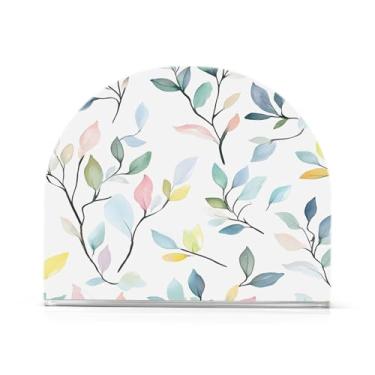 Imagem de Wassud Porta-guardanapos de acrílico para folhas e ramos, dispensador de guardanapos de papel moderno em forma de U para mesa, cozinha, sala de jantar, bancada 1 peça (comporta 50-60 guardanapos)