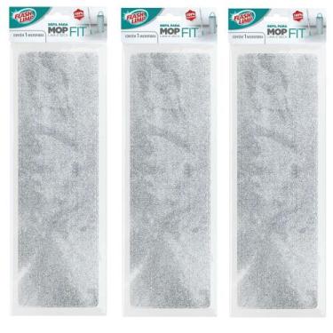Imagem de Kit com 3 Refil Microfibra para MOP Lava e Seca FIT Flash Limp RMOP608