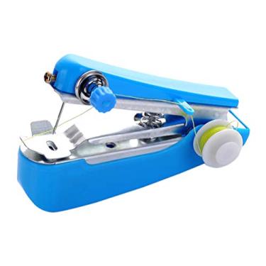 Imagem de YOUTHINK Mini Máquina de Costura, Cor Aleatória, Portátil, Artesanal, Costura, Plástico, Portátil, para Roupas de Viagem, Tecidos, Reparos Rápidos Em Casa (Cores sortidas)