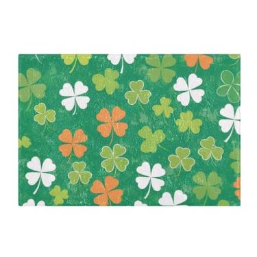 Imagem de Burbuja Tapete de banho St. Patrick Clover, tapete absorvente extramacio, com suporte antiderrapante para banheiro, banheira, chuveiro, 41 x 61 cm