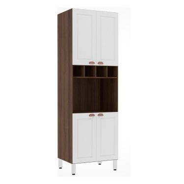 Imagem de Paneleiro 4 Portas 70cm C/1 Nicho Para Microondas Safira