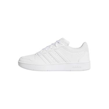 Imagem de adidas Tênis masculino clássico Hoops, Branco/Cinza, 45