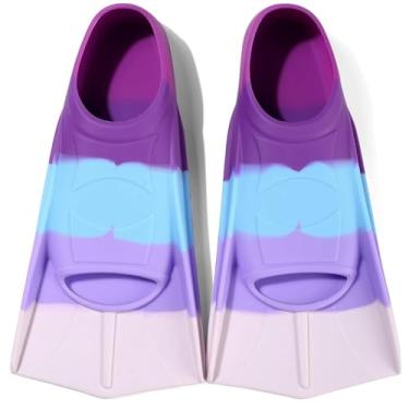 Imagem de Foyinbet Barbatanas de natação infantis, nadadeiras curtas para jovens nadadeiras para natação de colo e treinamento para crianças, meninas, meninos (princesa, pequena)