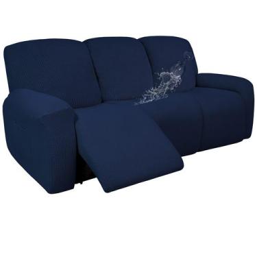 Imagem de Capa de sofá Easy-Going Waterproof, 8 peças, azul marinho, 152-208 cm