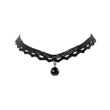 Imagem de 1 gargantilha de veludo preto para mulheres, gargantilhas gargantilhas de renda góticas clássicas ajustáveis para festas, cosplay, Natal, aniversário, 30cm, Renda, Sem Pedra Preciosa