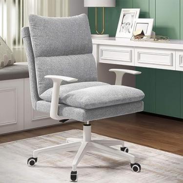 Imagem de SNCIDSGE Cadeira de escritório, cadeira de jogos, cadeira de computador, cadeira de computador com almofada grossa, encosto, cadeira executiva, cadeira de escritório, cadeira de escritório grande com