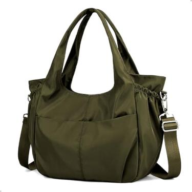 Imagem de Bolsa Feminina Espaçosa Ombro Mão Transversal Moda Passeio Yoga ou Trabalho (Verde Militar)