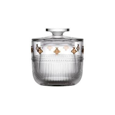 Imagem de Manteigueira Francesa - Pintada a Mão - Pequenos Voadores - Cristal Ecológico - L Hermitage