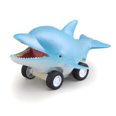 Imagem de Alomejor Ocean Animal Toy Car, Recuar Veículo Alimentado por Fricção, Modelo de Criatura Marítima Subaquática para o Tempo de Banho Infantil e Brincadeira de Praia (Golfinho)