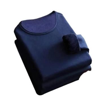 Imagem de Camiseta Térmica Masculina De Inverno De Manga Longa Em Veludo Com Alm