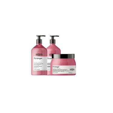 Imagem de Kit L`Oréal Pro Longer Sh 750ml + Cond 750ml + Másc 500g