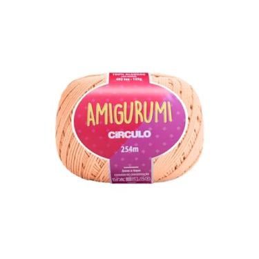 Imagem de Linha Fio Amigurumi Círculo 125g 254m 100 Algodão Mercerizado Crochê Tricô Artesanato Colorido (4224 - PEACH FUZZ)
