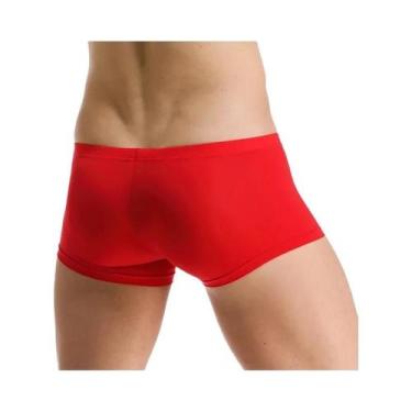 Imagem de Roupa interior de seda gelo calcinha masculina sexy boxer shorts cueca