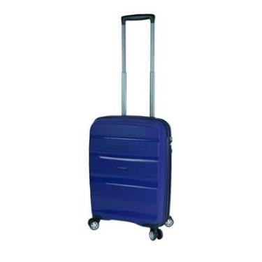 Imagem de Mala de Bordo Pequena para Viagem Expansível Polipropileno Samsonite Spin Cadeado Tsa Azul-Unissex