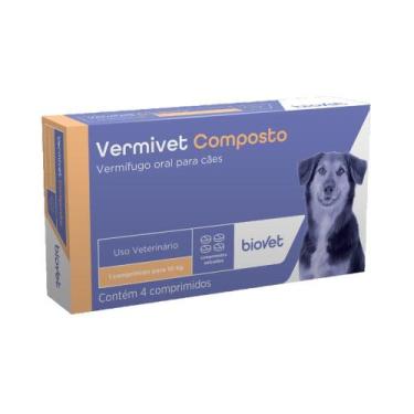 Imagem de Vermivet Composto Cães 10 Kg 4 Comprimidos - Biovet
