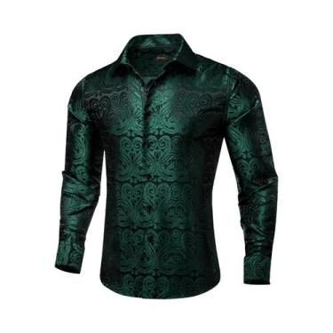 Imagem de Camisa De Casamento Prom De Manga Longa Em Poliéster Luxuosa Com Estam