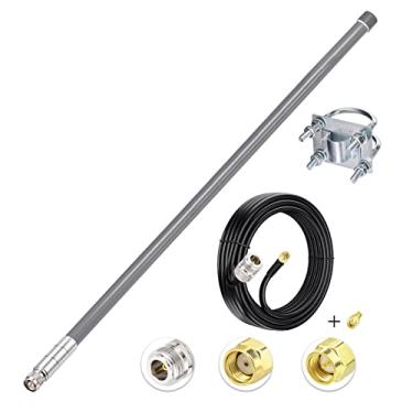 Imagem de Bingfu Antena de hélio HNT Lora 80 cm 5,8 dBi 915MHz - Cabo ALSR240 de baixa perda de 3 m - Compatível com Nebra Bobcat 300 Cal-Chip RAK V2 Syncrobit SenseCAP M1 HNT Miner Hotspot LoraWan Gateway